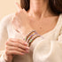Periwinkle | Silver | Firefly Glass Macrame Bracelet